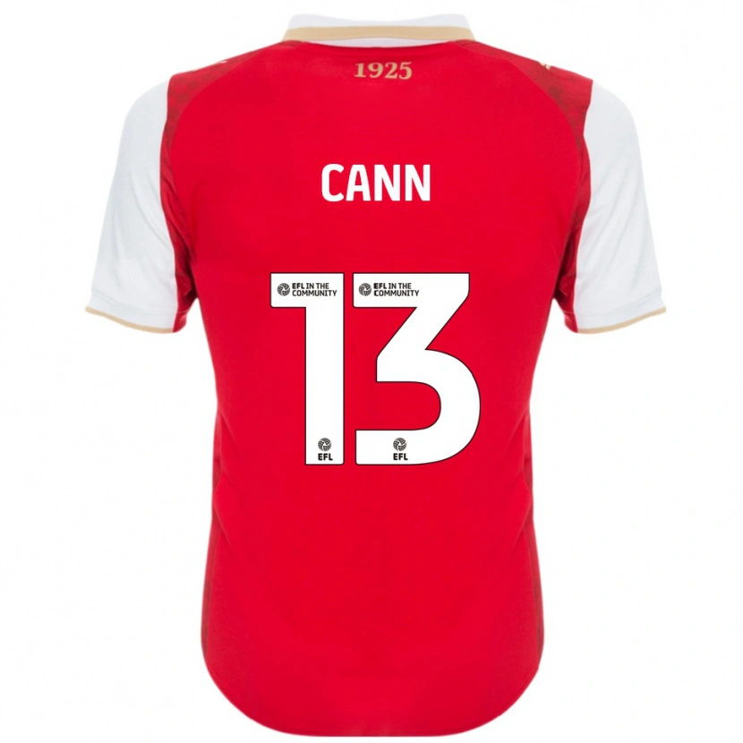Danxen Dames Ted Cann #13 Rood Wit Thuisshirt Thuistenue 2025/26 T-Shirt