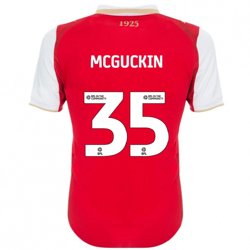 Danxen Dames Ciaran Mcguckin #35 Rood Wit Thuisshirt Thuistenue 2025/26 T-Shirt