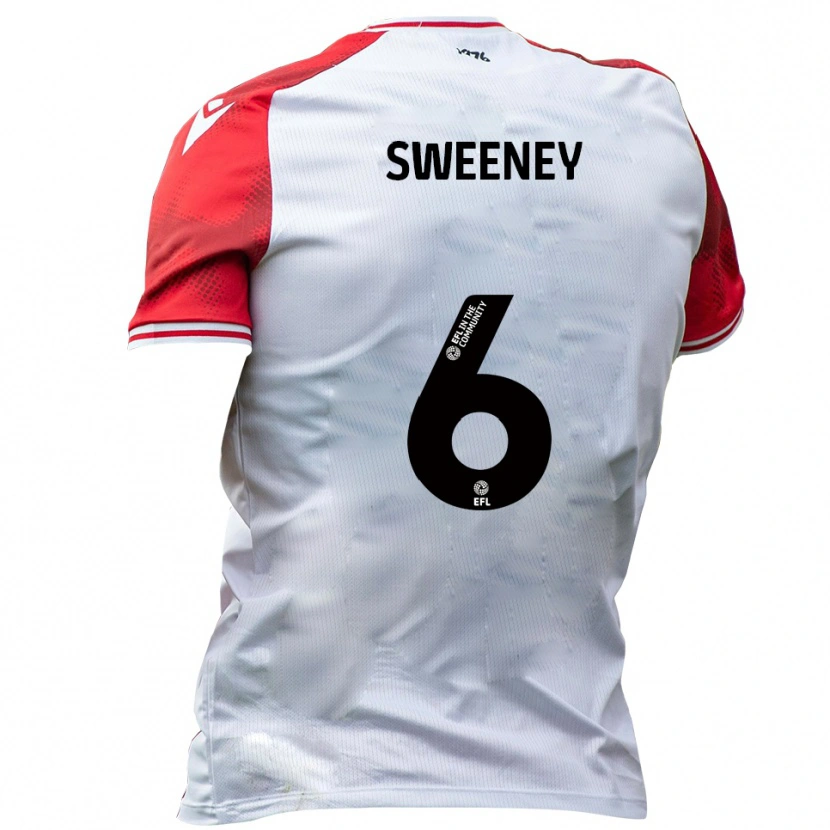 Danxen Dames Dan Sweeney #6 Wit Rood Thuisshirt Thuistenue 2025/26 T-Shirt