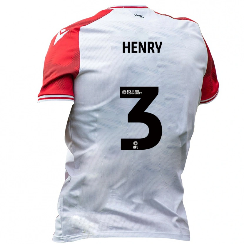 Danxen Dames Louie Henry #3 Wit Rood Thuisshirt Thuistenue 2025/26 T-Shirt