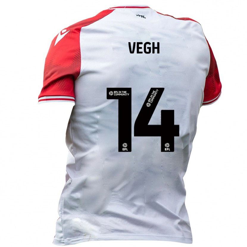 Danxen Dames Harvey Vegh #14 Wit Rood Thuisshirt Thuistenue 2025/26 T-Shirt