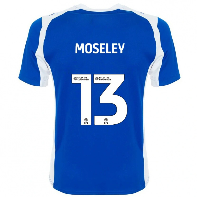 Danxen Dames Faye Moseley #13 Blauw Wit Thuisshirt Thuistenue 2025/26 T-Shirt