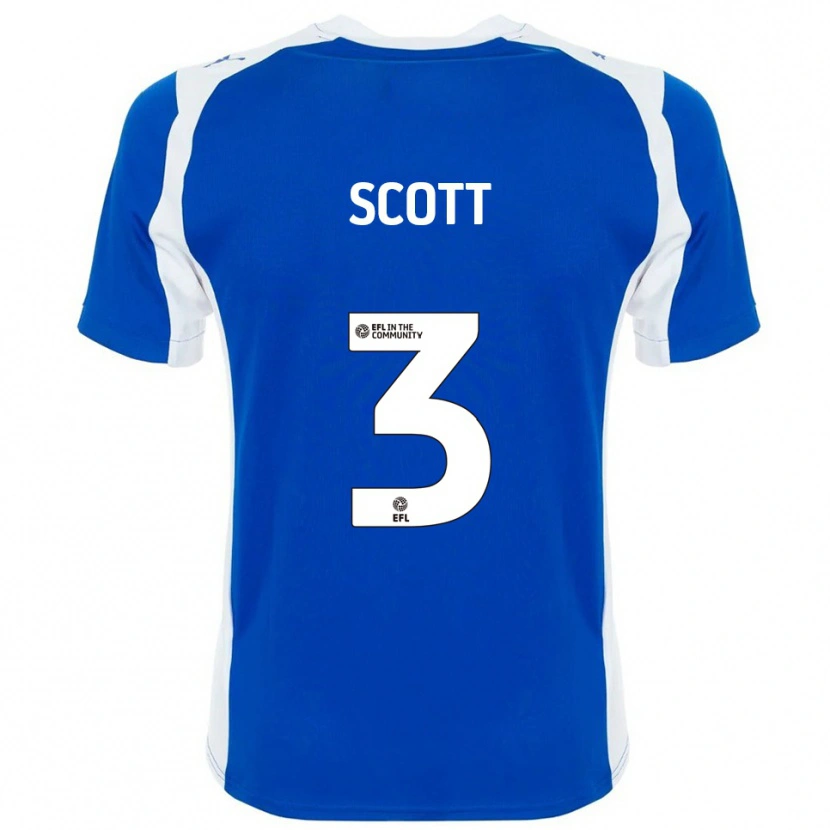 Danxen Dames Holly Scott #3 Blauw Wit Thuisshirt Thuistenue 2025/26 T-Shirt