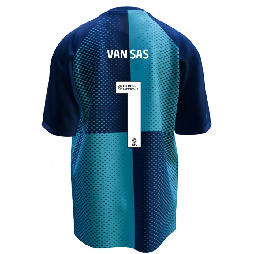 Danxen Dames Mikki Van Sas #1 Blauw Hemelsblauw Thuisshirt Thuistenue 2025/26 T-Shirt