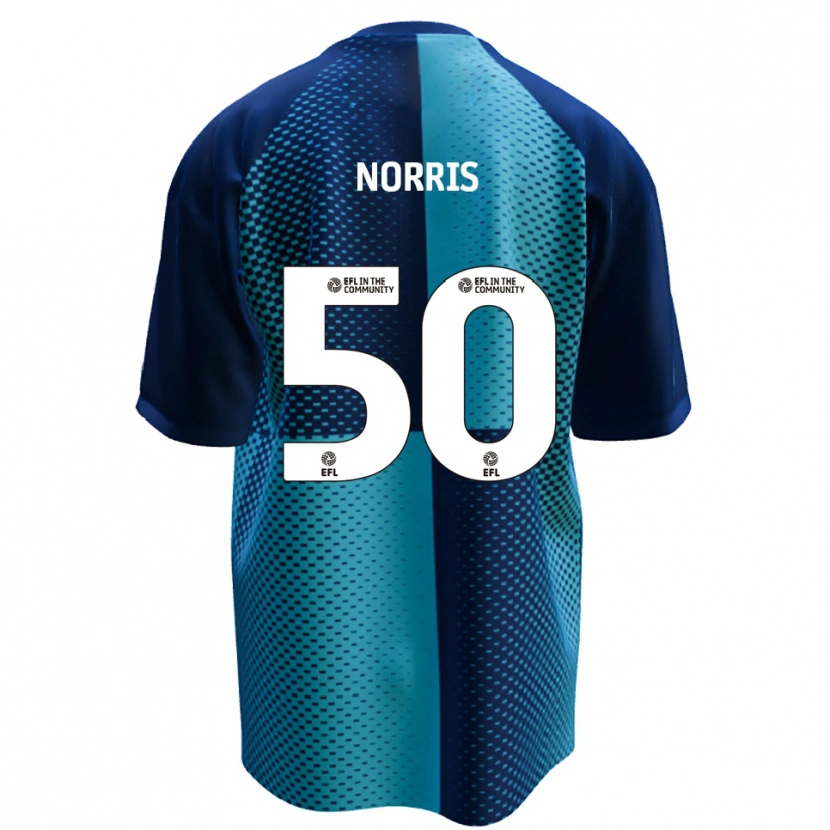 Danxen Dames Will Norris #50 Blauw Hemelsblauw Thuisshirt Thuistenue 2025/26 T-Shirt
