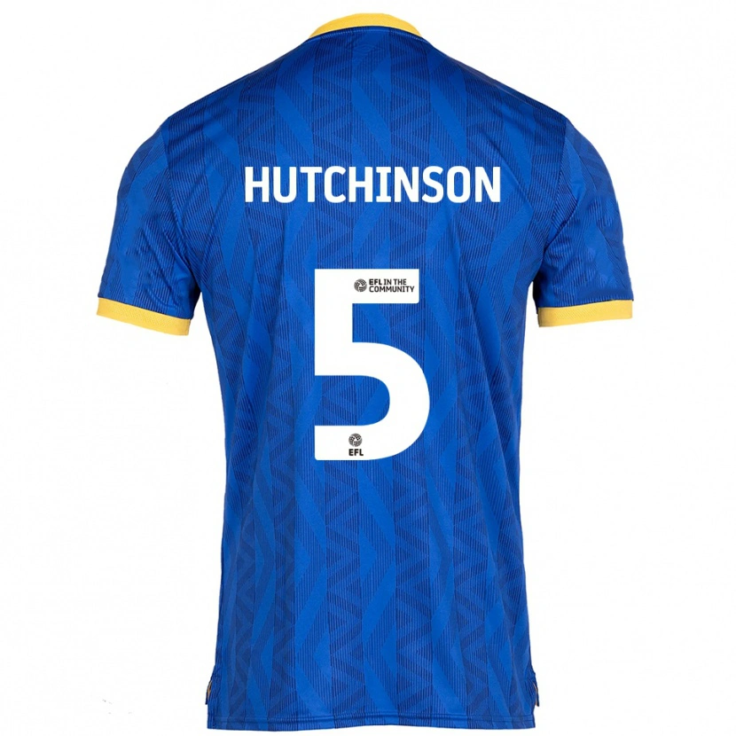 Danxen Dames Sam Hutchinson #5 Marine Geel Thuisshirt Thuistenue 2025/26 T-Shirt