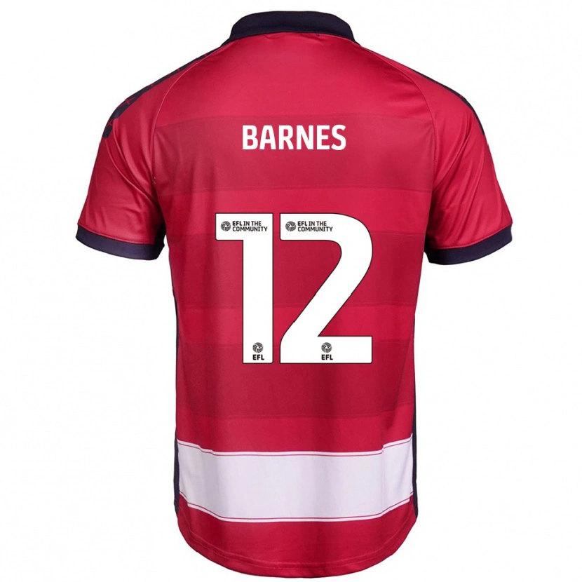 Danxen Dames Ruby Barnes #12 Rood Wit Thuisshirt Thuistenue 2025/26 T-Shirt