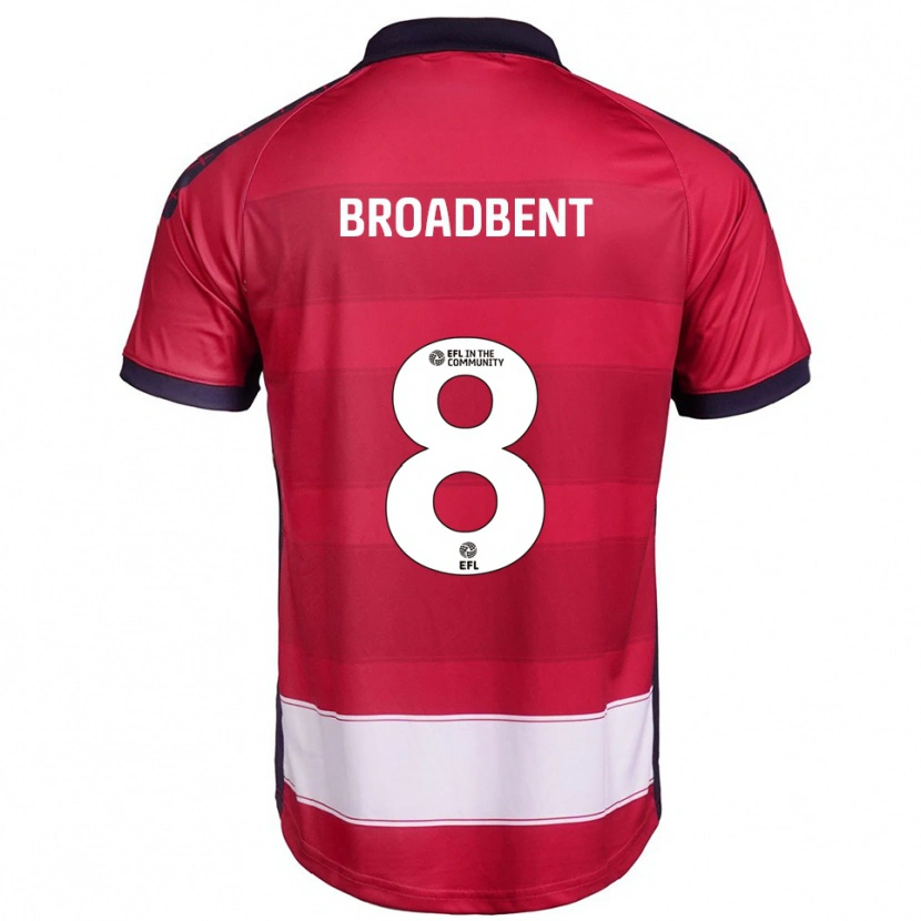 Danxen Dames George Broadbent #8 Rood Wit Thuisshirt Thuistenue 2025/26 T-Shirt