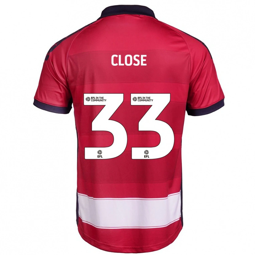 Danxen Dames Ben Close #33 Rood Wit Thuisshirt Thuistenue 2025/26 T-Shirt