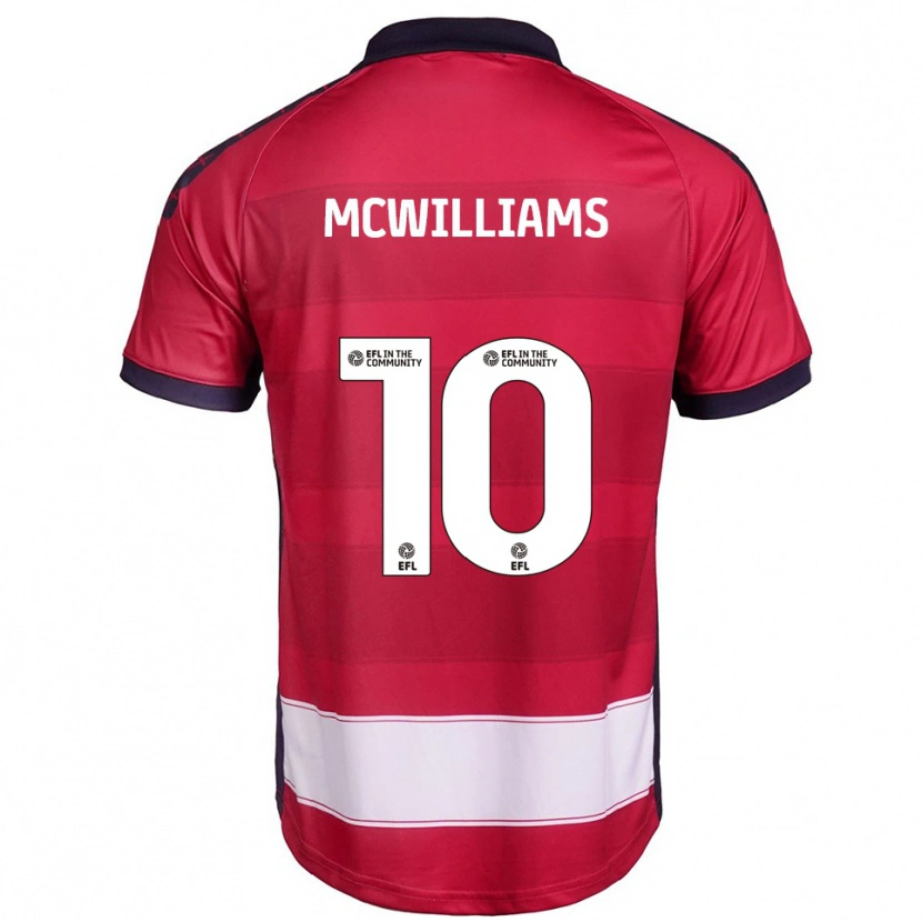 Danxen Dames Hannah Mcwilliams #10 Rood Wit Thuisshirt Thuistenue 2025/26 T-Shirt