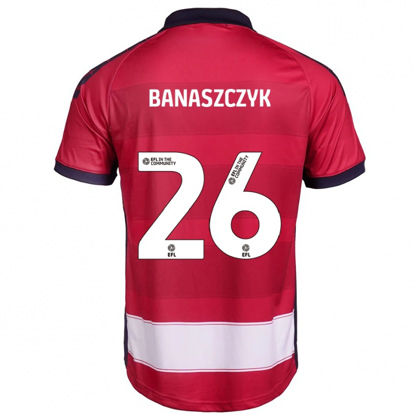 Danxen Dames Natalie Banaszczyk #26 Rood Wit Thuisshirt Thuistenue 2025/26 T-Shirt