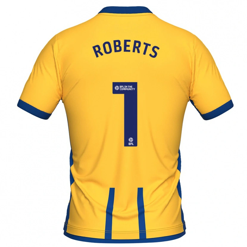 Danxen Dames Liam Roberts #1 Geel Blauw Thuisshirt Thuistenue 2025/26 T-Shirt