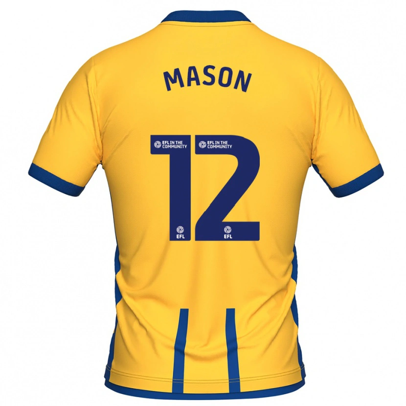 Danxen Dames Owen Mason #12 Geel Blauw Thuisshirt Thuistenue 2025/26 T-Shirt