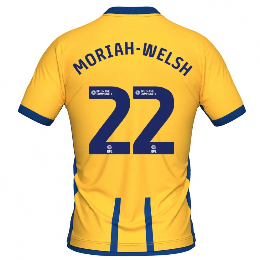 Danxen Dames Nathan Moriah-Welsh #22 Geel Blauw Thuisshirt Thuistenue 2025/26 T-Shirt