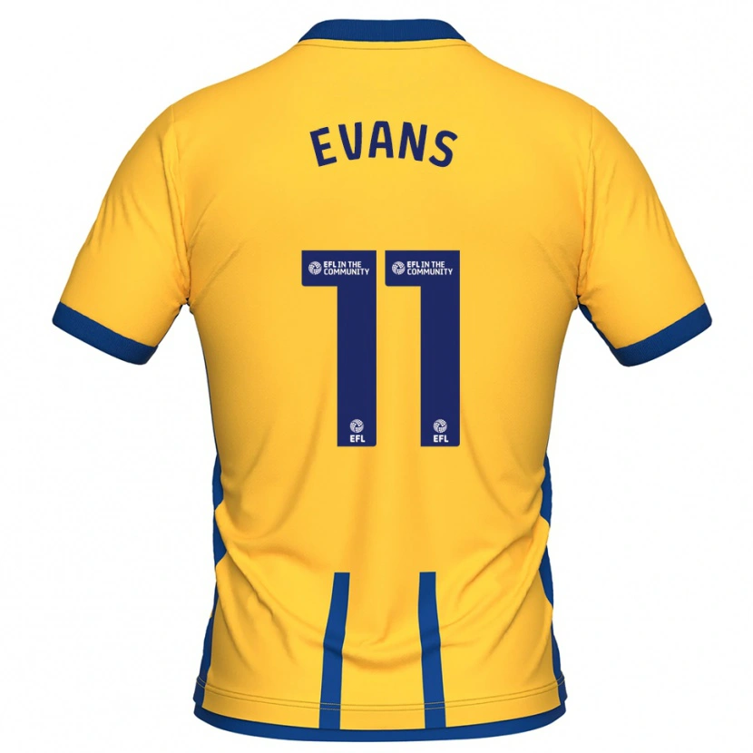 Danxen Dames Will Evans #11 Geel Blauw Thuisshirt Thuistenue 2025/26 T-Shirt