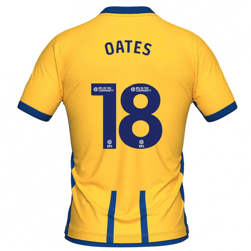 Danxen Dames Rhys Oates #18 Geel Blauw Thuisshirt Thuistenue 2025/26 T-Shirt