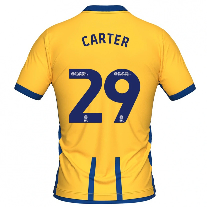 Danxen Dames Charlie Carter #29 Geel Blauw Thuisshirt Thuistenue 2025/26 T-Shirt