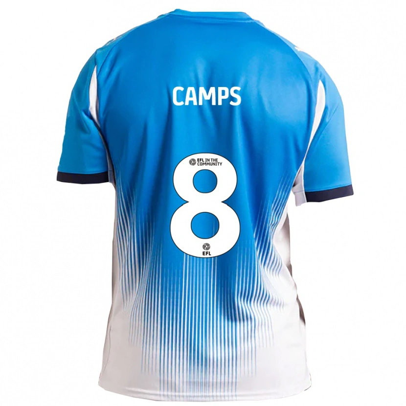 Danxen Dames Callum Camps #8 Blauw Wit Thuisshirt Thuistenue 2025/26 T-Shirt