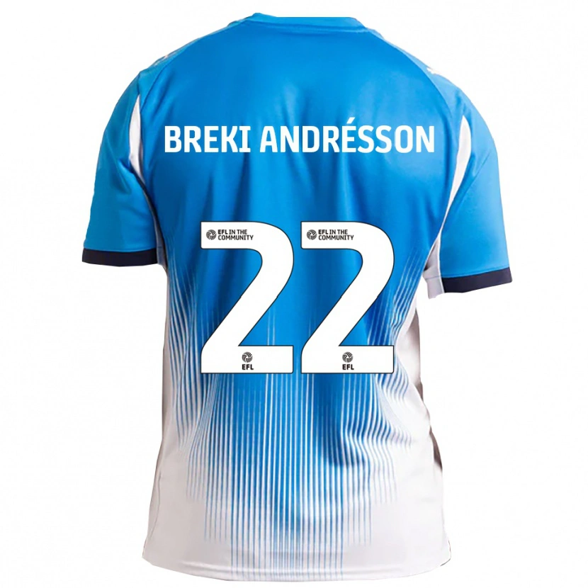 Danxen Dames Benoný Breki Andrésson #22 Blauw Wit Thuisshirt Thuistenue 2025/26 T-Shirt