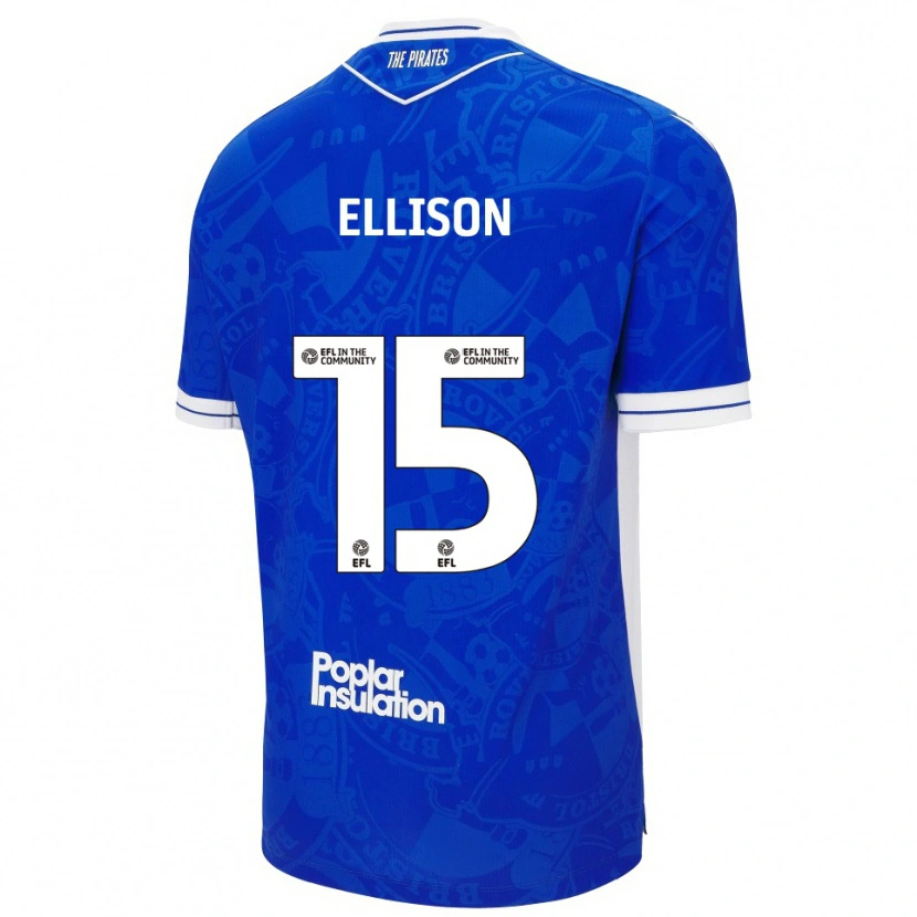 Danxen Dames Dan Ellison #15 Blauw Wit Thuisshirt Thuistenue 2025/26 T-Shirt