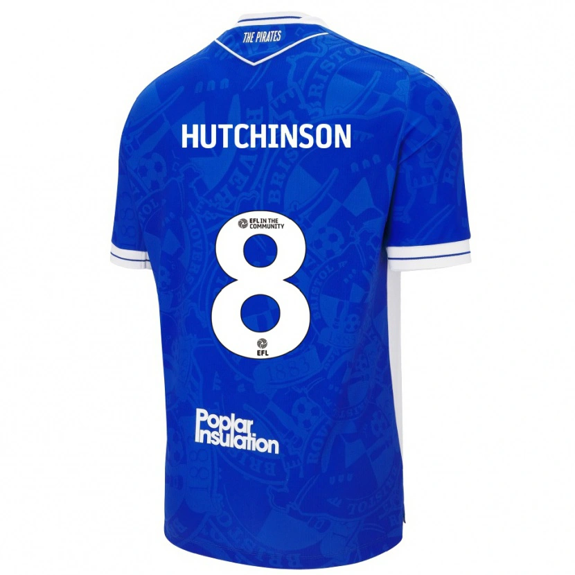 Danxen Dames Isaac Hutchinson #8 Blauw Wit Thuisshirt Thuistenue 2025/26 T-Shirt