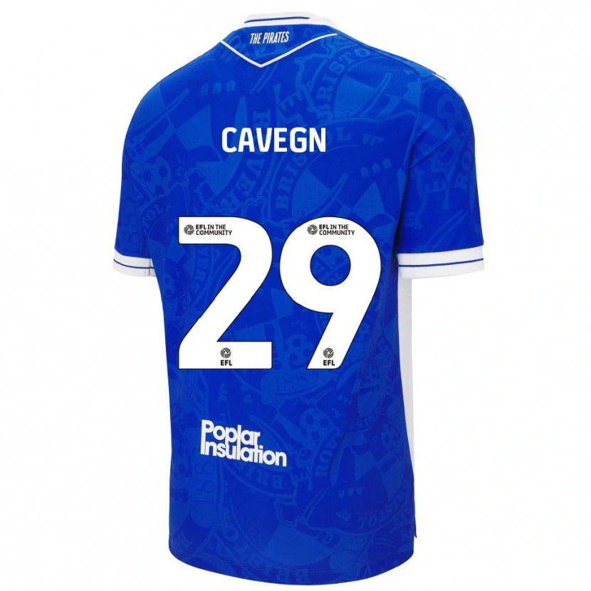 Danxen Dames Fabrizio Cavegn #29 Blauw Wit Thuisshirt Thuistenue 2025/26 T-Shirt