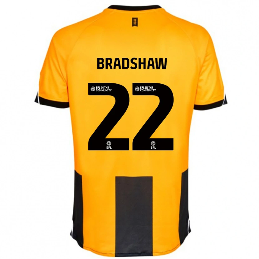 Danxen Dames Zak Bradshaw #22 Oranje Zwart Thuisshirt Thuistenue 2025/26 T-Shirt
