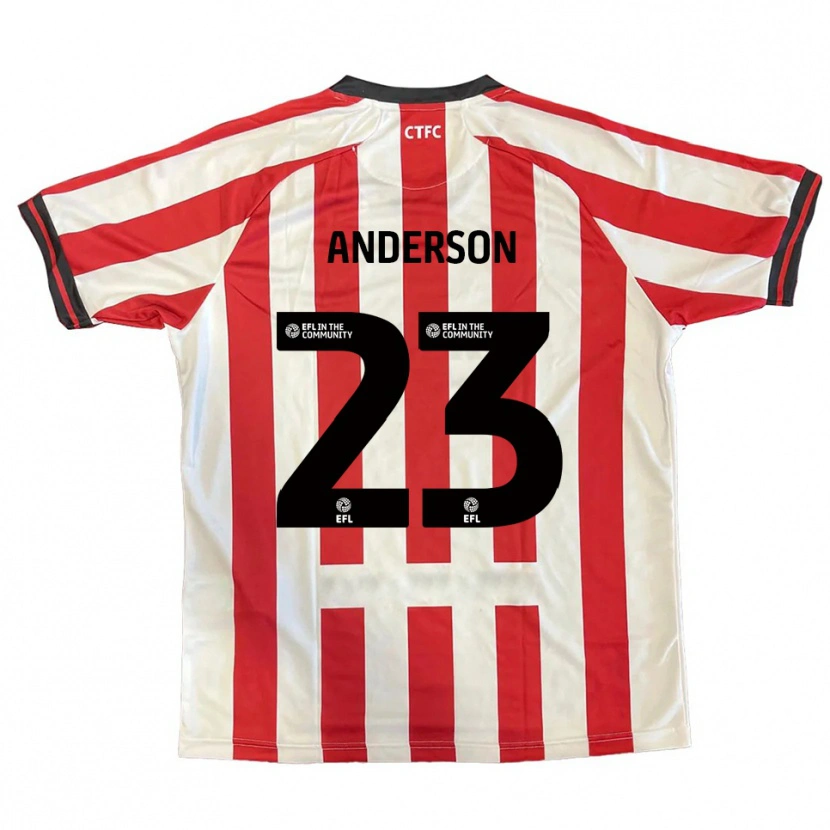 Danxen Dames Taine Anderson #23 Rood Wit Zwart Thuisshirt Thuistenue 2025/26 T-Shirt