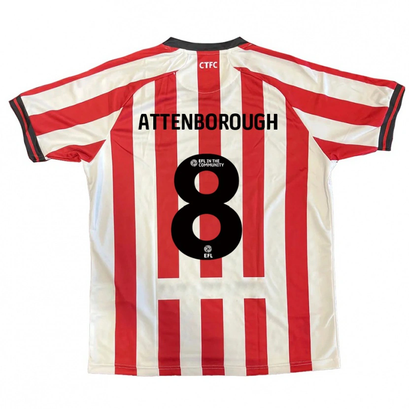 Danxen Dames Megan Attenborough #8 Rood Wit Zwart Thuisshirt Thuistenue 2025/26 T-Shirt