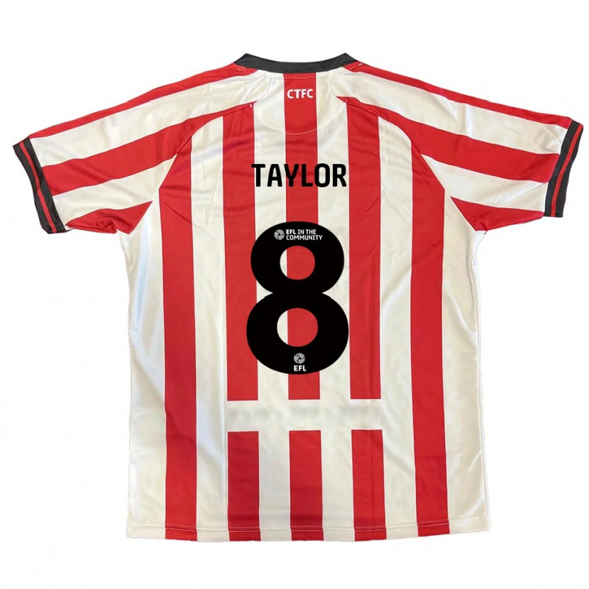 Danxen Dames Charlie Taylor #8 Rood Wit Zwart Thuisshirt Thuistenue 2025/26 T-Shirt