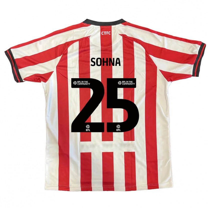 Danxen Dames Harrison Sohna #25 Rood Wit Zwart Thuisshirt Thuistenue 2025/26 T-Shirt