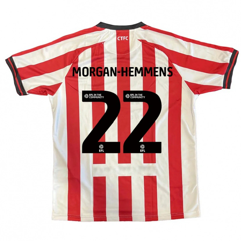 Danxen Dames Kaitlyn Morgan-Hemmens #22 Rood Wit Zwart Thuisshirt Thuistenue 2025/26 T-Shirt