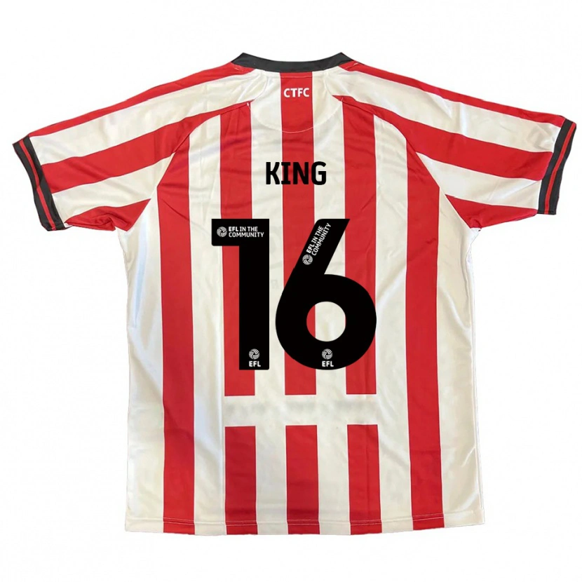 Danxen Dames Fred King #16 Rood Wit Zwart Thuisshirt Thuistenue 2025/26 T-Shirt