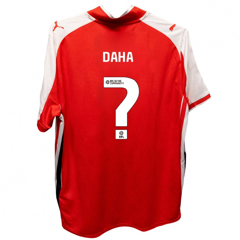 Danxen Dames Hermann Daha #0 Rood Wit Thuisshirt Thuistenue 2025/26 T-Shirt
