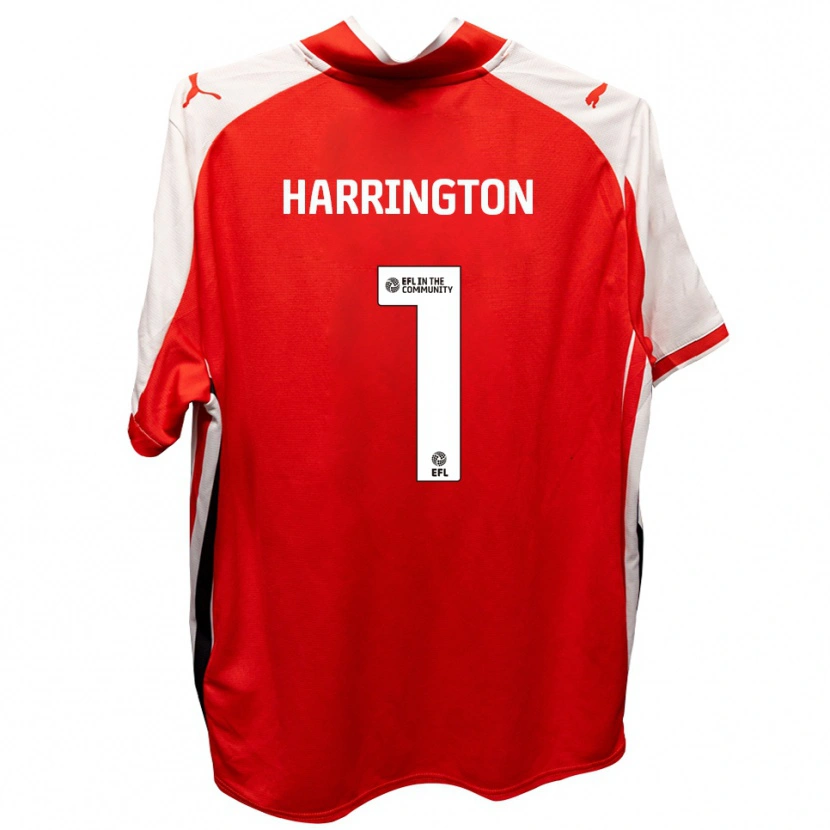 Danxen Dames David Harrington #1 Rood Wit Thuisshirt Thuistenue 2025/26 T-Shirt