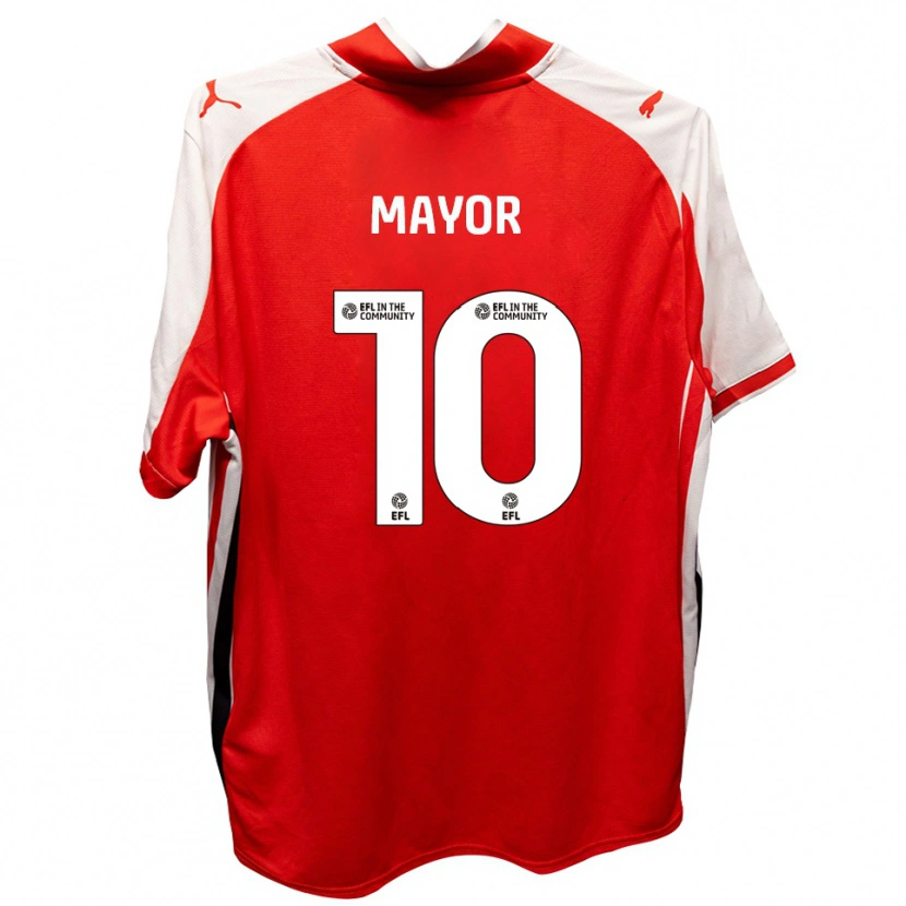 Danxen Dames Danny Mayor #10 Rood Wit Thuisshirt Thuistenue 2025/26 T-Shirt