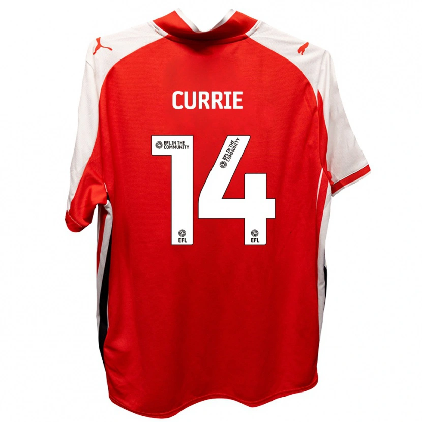 Danxen Dames Harvey Currie #14 Rood Wit Thuisshirt Thuistenue 2025/26 T-Shirt