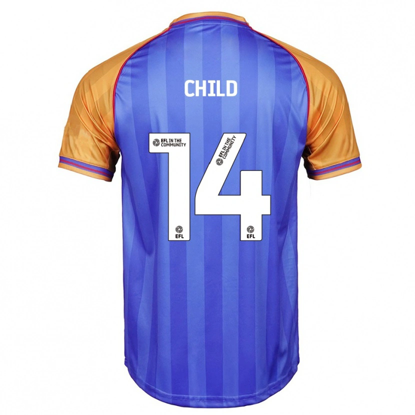 Danxen Dames Zoe Child #14 Blauw Oranje Thuisshirt Thuistenue 2025/26 T-Shirt