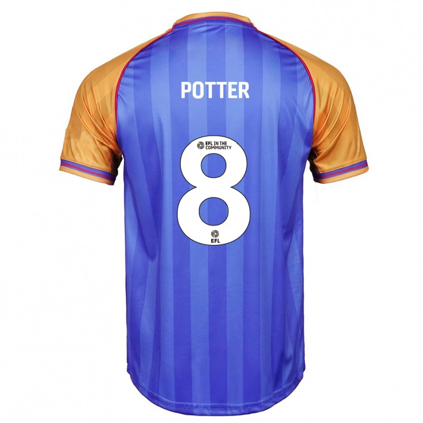 Danxen Dames Milly Potter #8 Blauw Oranje Thuisshirt Thuistenue 2025/26 T-Shirt