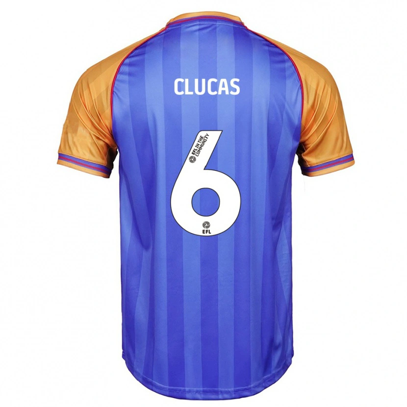 Danxen Dames Sam Clucas #6 Blauw Oranje Thuisshirt Thuistenue 2025/26 T-Shirt