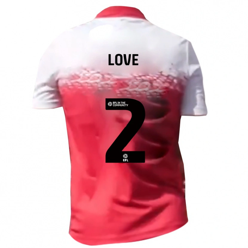 Danxen Dames Donald Love #2 Rood Wit Thuisshirt Thuistenue 2025/26 T-Shirt