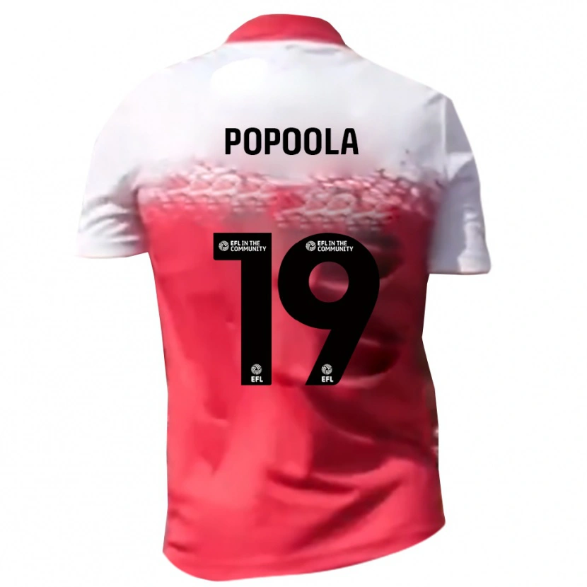 Danxen Dames Anjola Popoola #19 Rood Wit Thuisshirt Thuistenue 2025/26 T-Shirt