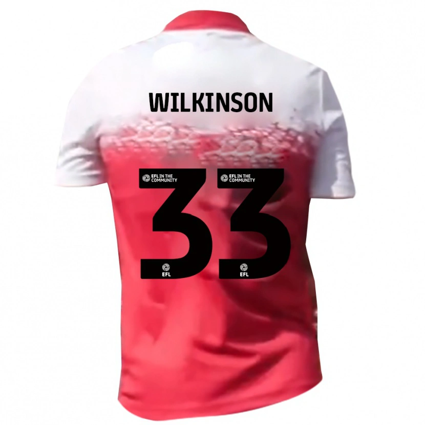 Danxen Dames Finlay Wilkinson #33 Rood Wit Thuisshirt Thuistenue 2025/26 T-Shirt