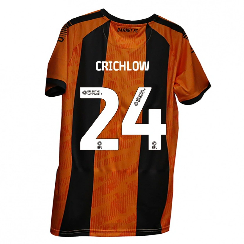 Danxen Dames Romoney Crichlow #24 Oranje Zwart Thuisshirt Thuistenue 2025/26 T-Shirt