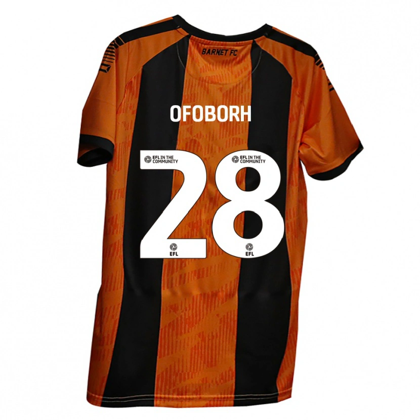Danxen Dames Nnamdi Ofoborh #28 Oranje Zwart Thuisshirt Thuistenue 2025/26 T-Shirt