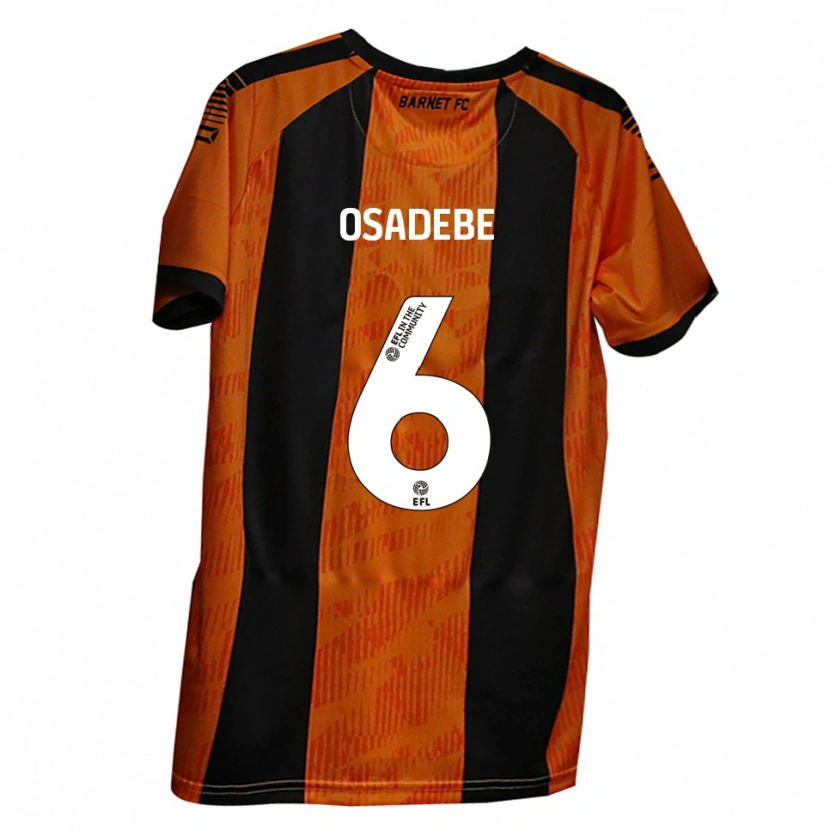 Danxen Dames Emmanuel Osadebe #6 Oranje Zwart Thuisshirt Thuistenue 2025/26 T-Shirt