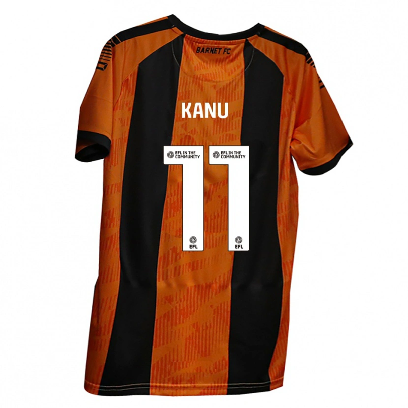 Danxen Dames Idris Kanu #11 Oranje Zwart Thuisshirt Thuistenue 2025/26 T-Shirt