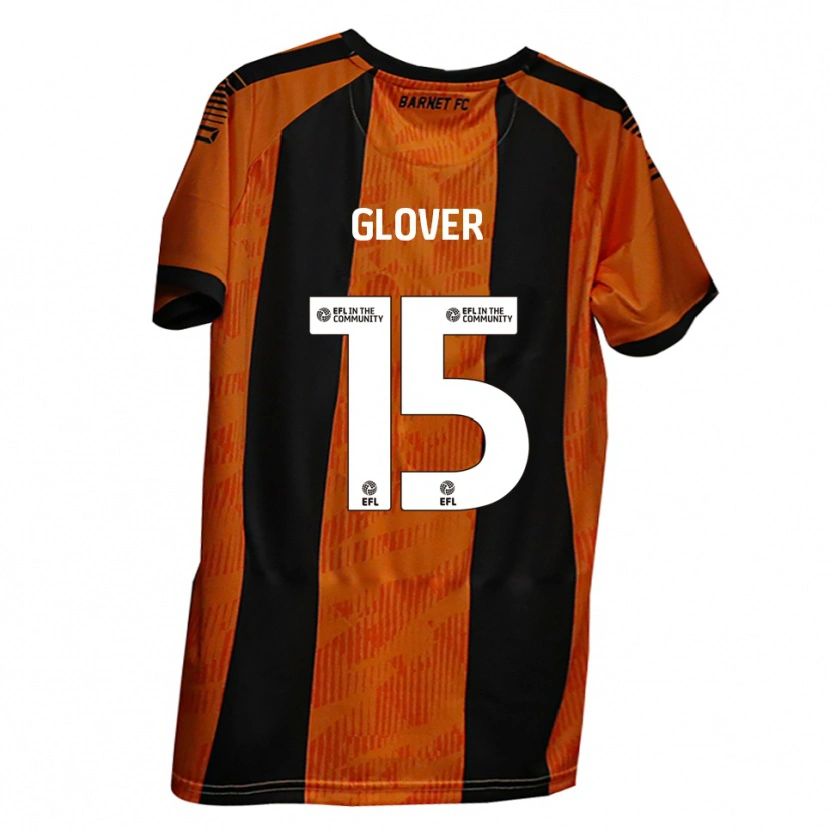 Danxen Dames Ryan Glover #15 Oranje Zwart Thuisshirt Thuistenue 2025/26 T-Shirt