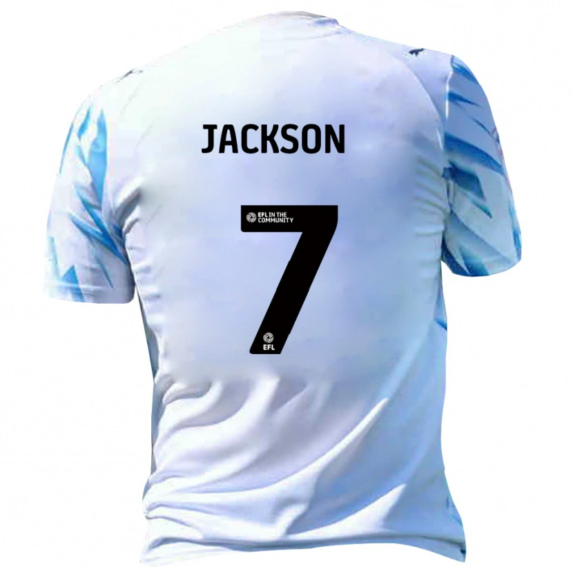 Danxen Dames Ben Jackson #7 Wit Hemelsblauw Thuisshirt Thuistenue 2025/26 T-Shirt