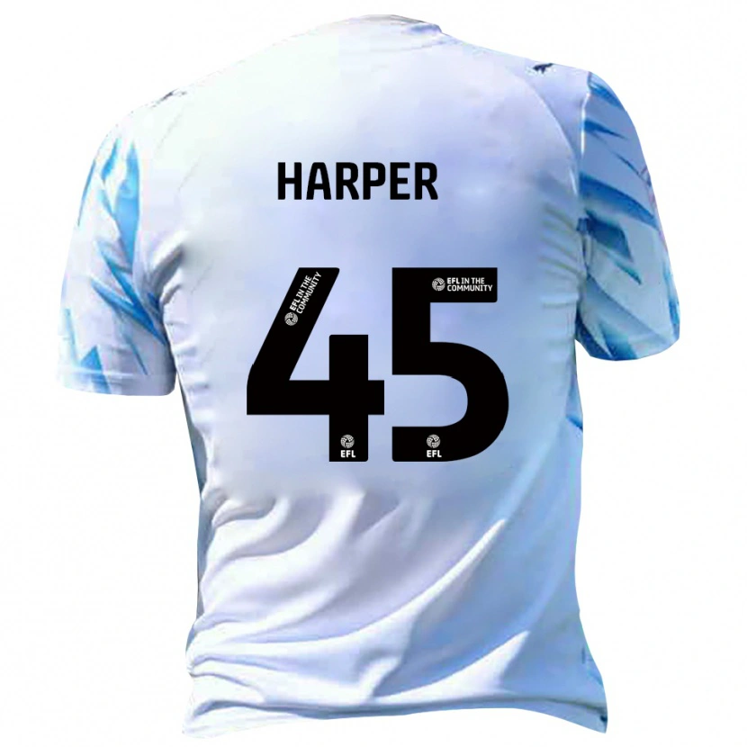 Danxen Dames Rekeem Harper #45 Wit Hemelsblauw Thuisshirt Thuistenue 2025/26 T-Shirt